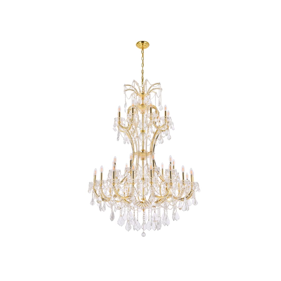 Elegant Lighting Maria Theresa 36 Light 46" Wide Crystal Chandelier with Clear Royal Cut Crystals