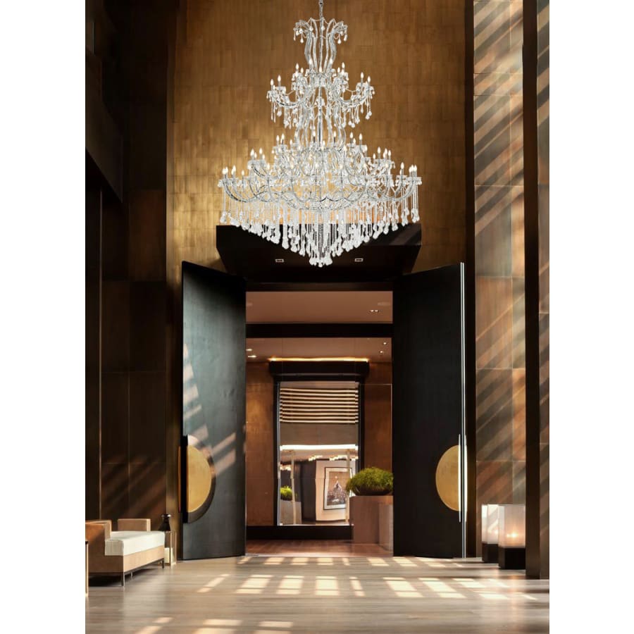 Elegant Lighting Maria Theresa 84 Light 96" Wide Crystal Chandelier with Clear Royal Cut Crystals