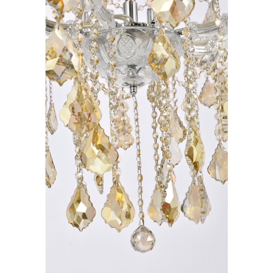 Elegant Lighting Maria Theresa 37 Light 44" Wide Crystal Chandelier with Golden Teak Royal Cut Crystals