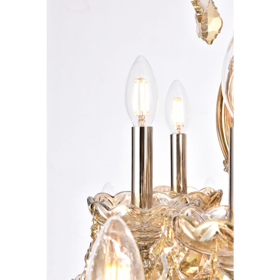 Elegant Lighting Maria Theresa 37 Light 44" Wide Crystal Chandelier with Golden Teak Royal Cut Crystals