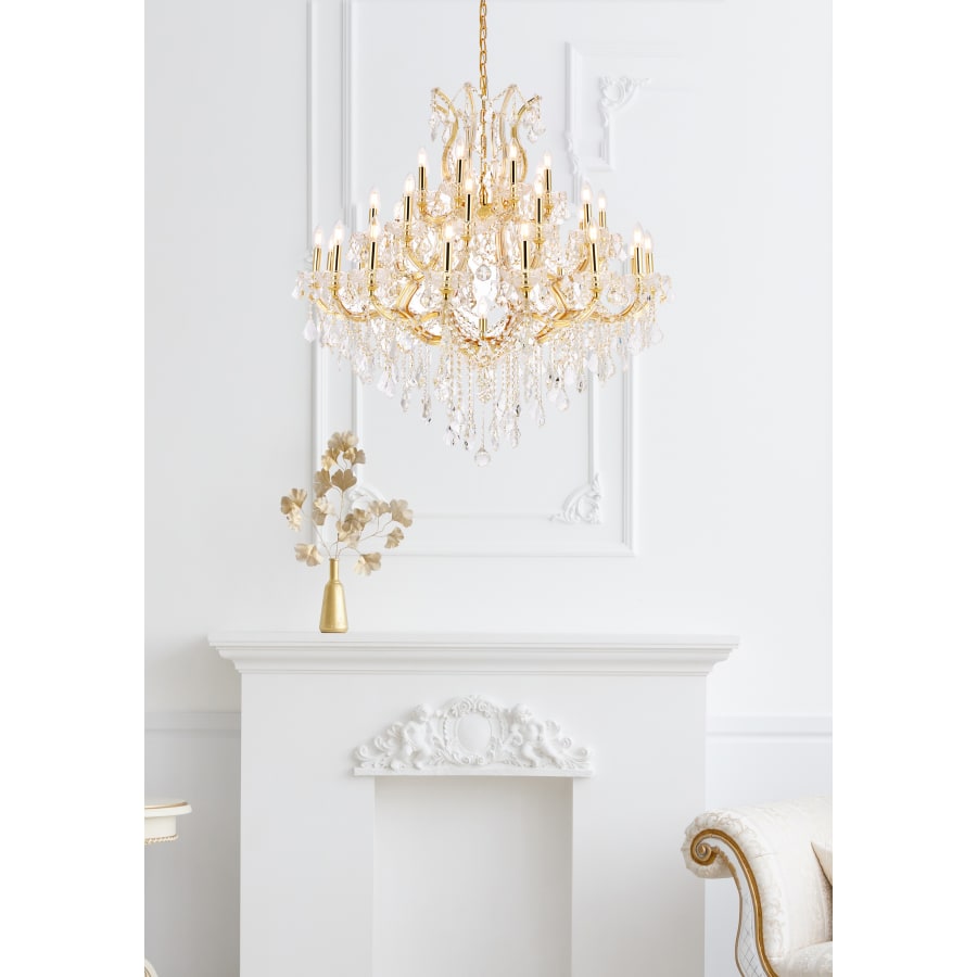 Elegant Lighting Maria Theresa 37 Light 44" Wide Crystal Chandelier with Clear Royal Cut Crystals