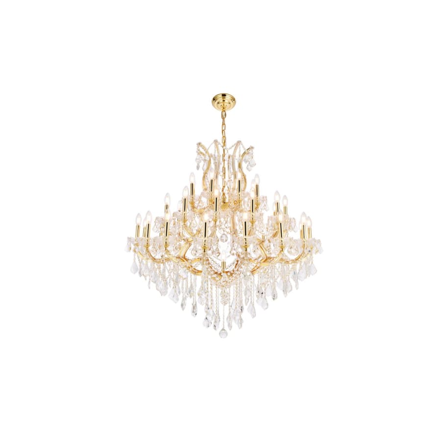 Elegant Lighting Maria Theresa 37 Light 44" Wide Crystal Chandelier with Clear Royal Cut Crystals