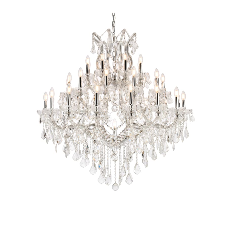 Elegant Lighting Maria Theresa 37 Light 44" Wide Crystal Chandelier with Clear Royal Cut Crystals