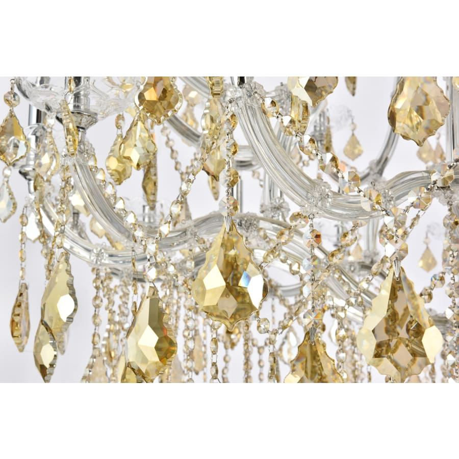 Elegant Lighting Maria Theresa 49 Light 46" Wide Crystal Chandelier with Golden Teak Royal Cut Crystals