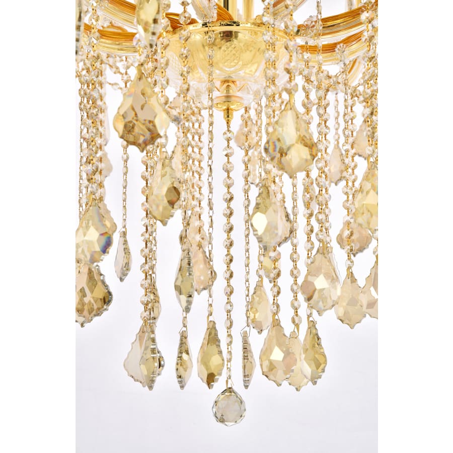 Elegant Lighting Maria Theresa 49 Light 46" Wide Crystal Chandelier with Golden Teak Royal Cut Crystals