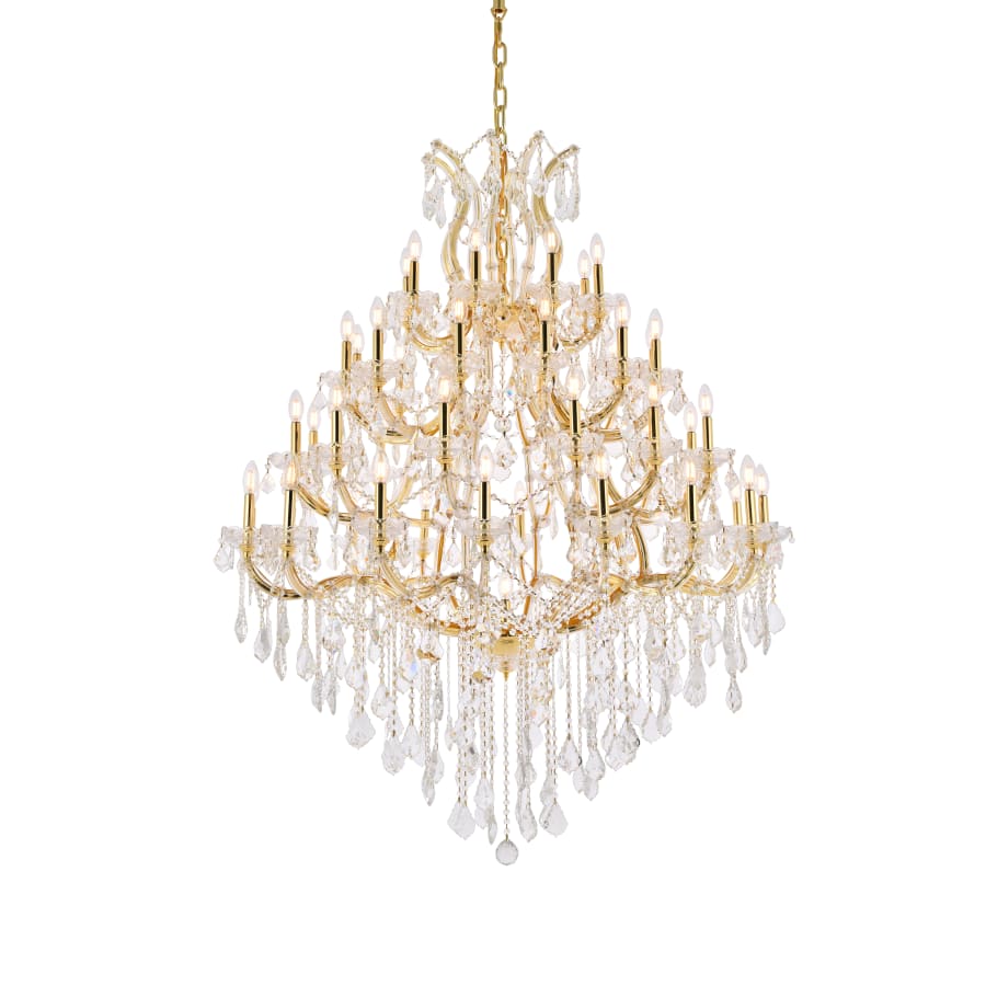 Elegant Lighting Maria Theresa 49 Light 46" Wide Crystal Chandelier with Clear Royal Cut Crystals