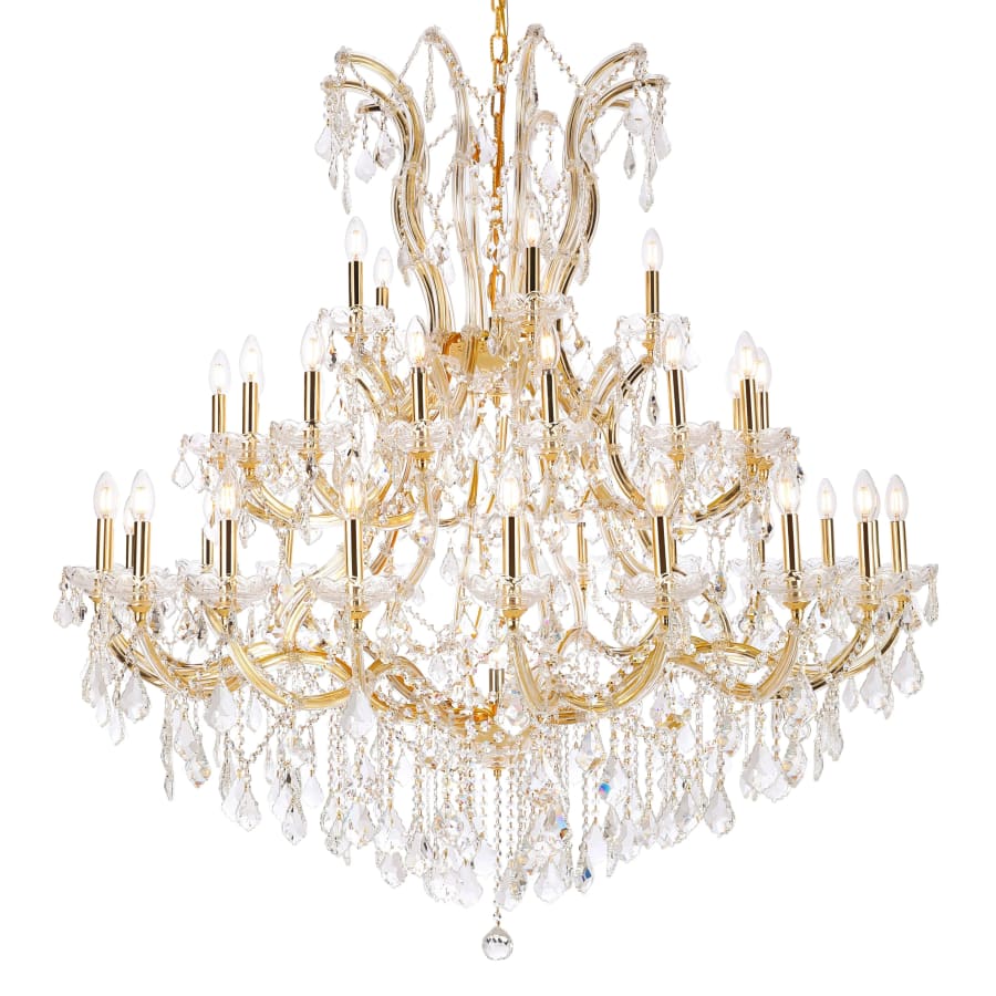 Elegant Lighting Maria Theresa 41 Light 52" Wide Crystal Chandelier with Clear Royal Cut Crystals
