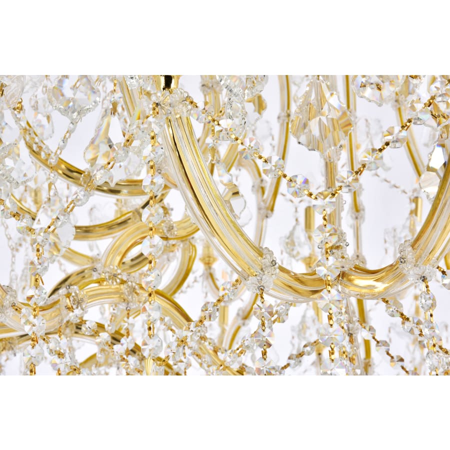 Elegant Lighting Maria Theresa 61 Light 54" Wide Crystal Chandelier with Golden Teak Royal Cut Crystals