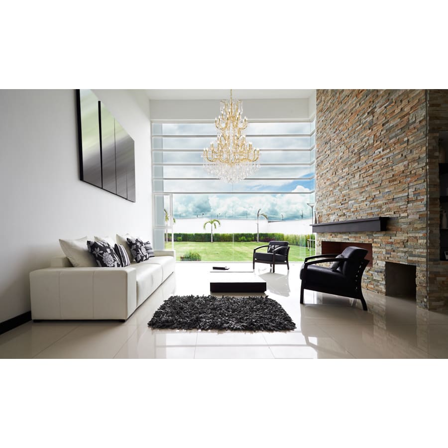 Elegant Lighting Maria Theresa 61 Light 54" Wide Crystal Chandelier with Golden Teak Royal Cut Crystals