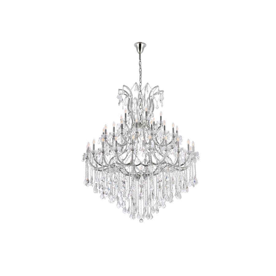 Elegant Lighting Maria Theresa 49 Light 60" Wide Crystal Chandelier with Clear Royal Cut Crystals