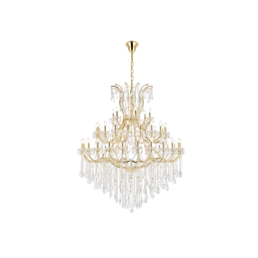 Elegant Lighting Maria Theresa 49 Light 60" Wide Crystal Chandelier with Clear Royal Cut Crystals