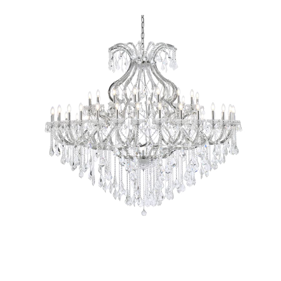 Elegant Lighting Maria Theresa 49 Light 72" Wide Crystal Chandelier with Clear Royal Cut Crystals