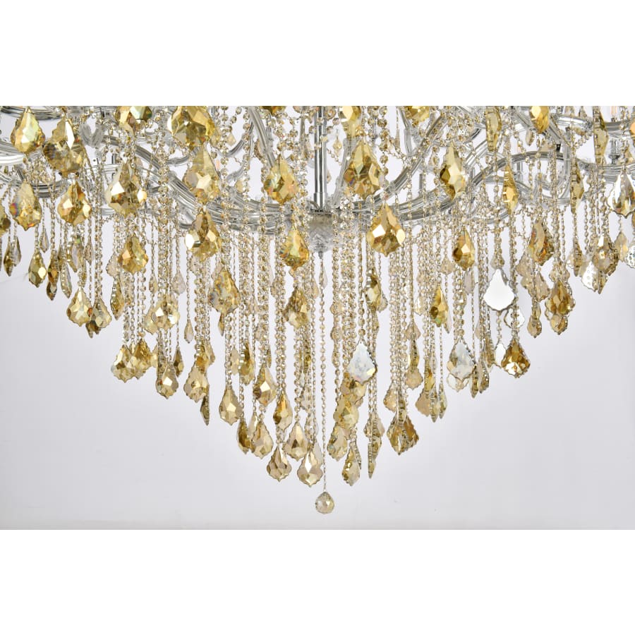 Elegant Lighting Maria Theresa 87 Light 72" Wide Crystal Chandelier with Golden Teak Royal Cut Crystals