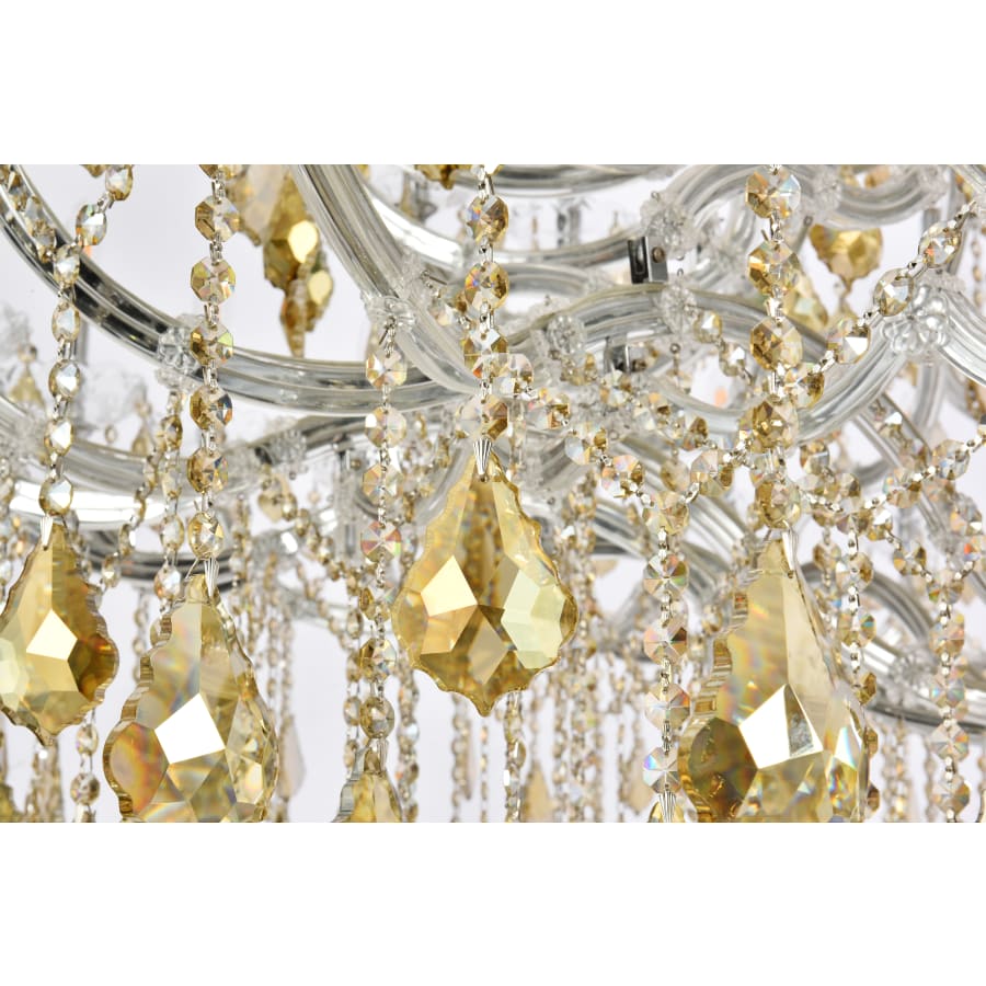 Elegant Lighting Maria Theresa 87 Light 72" Wide Crystal Chandelier with Golden Teak Royal Cut Crystals