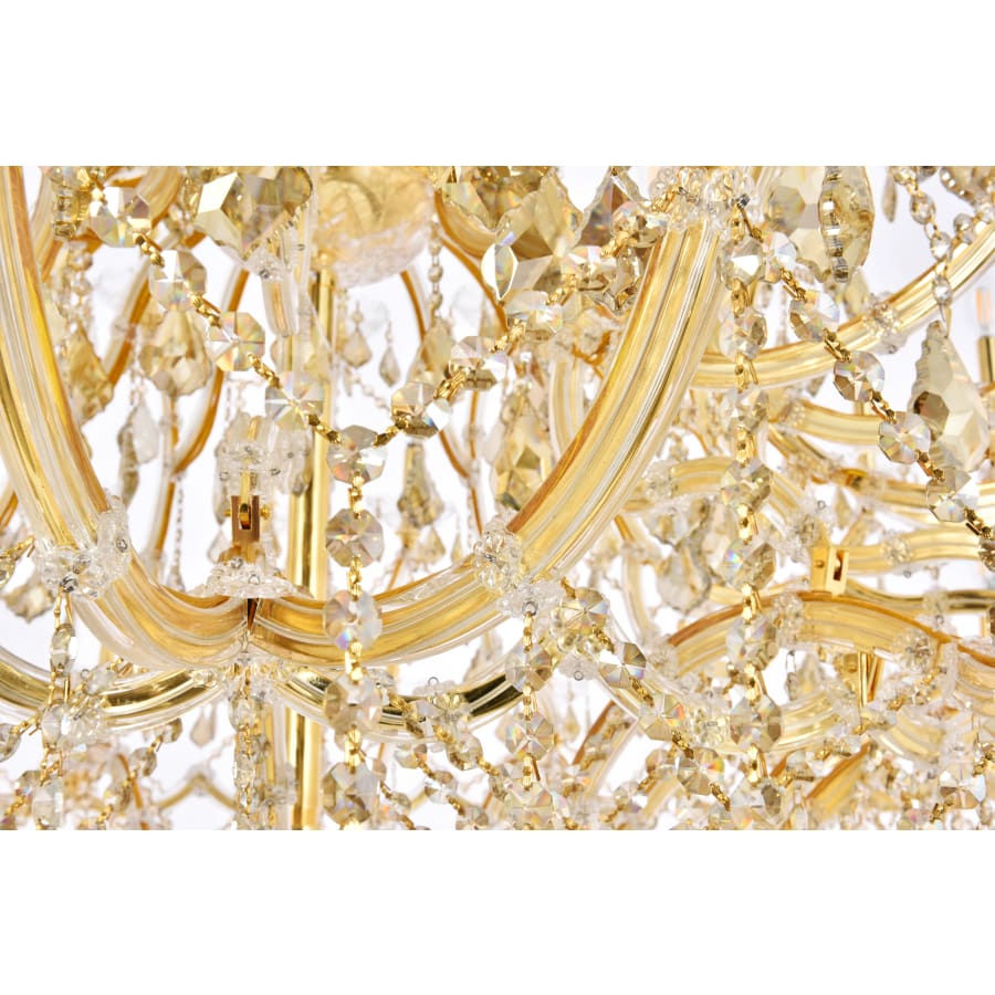 Elegant Lighting Maria Theresa 87 Light 72" Wide Crystal Chandelier with Golden Teak Royal Cut Crystals