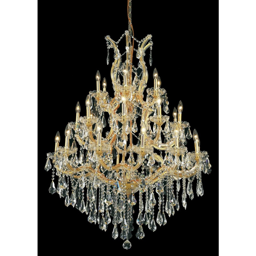 Elegant Lighting Maria Theresa 28 Light 38" Wide Crystal Chandelier with Clear Royal Cut Crystals