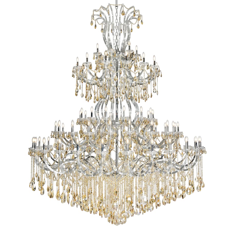 Elegant Lighting Maria Theresa 84 Light 96" Wide Crystal Chandelier with Golden Shadow Royal Cut Crystals