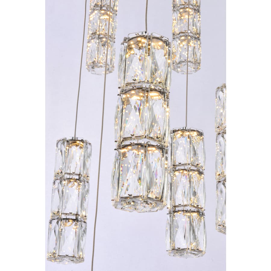Elegant Lighting Polaris 20 Light 38" Wide LED Crystal Chandelier
