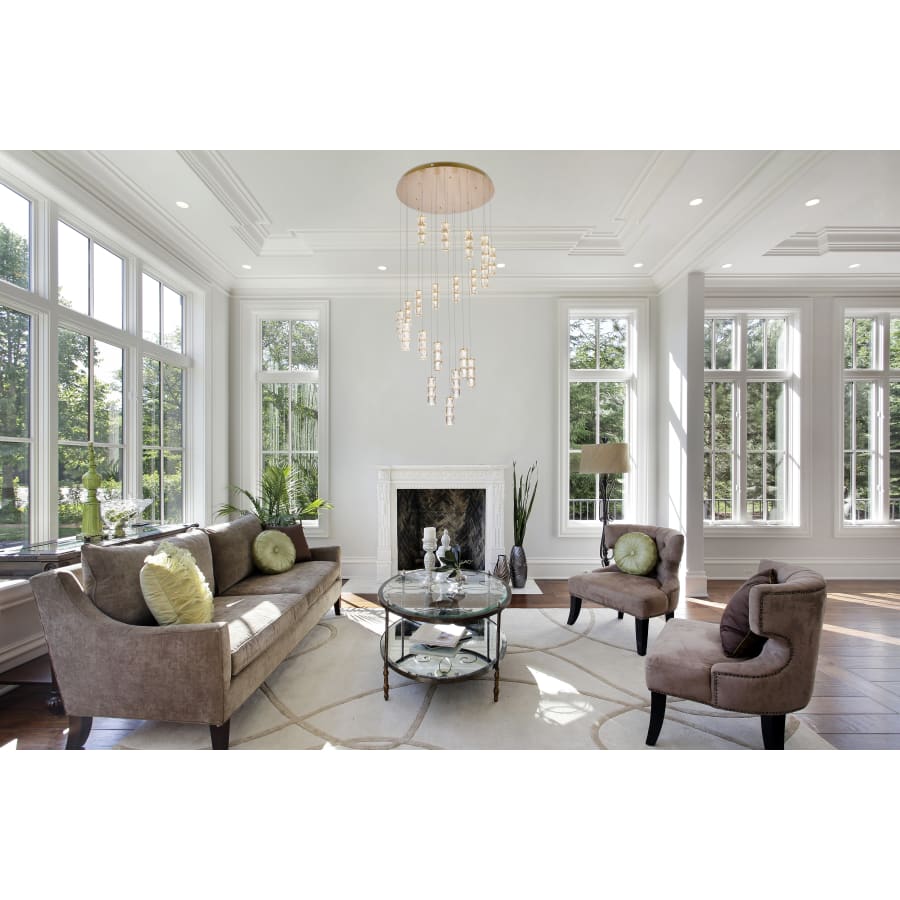 Elegant Lighting Polaris 20 Light 38" Wide LED Crystal Chandelier