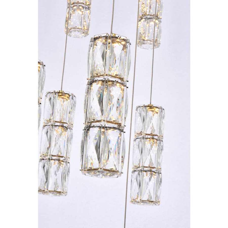 Elegant Lighting Polaris 20 Light 38" Wide LED Crystal Chandelier