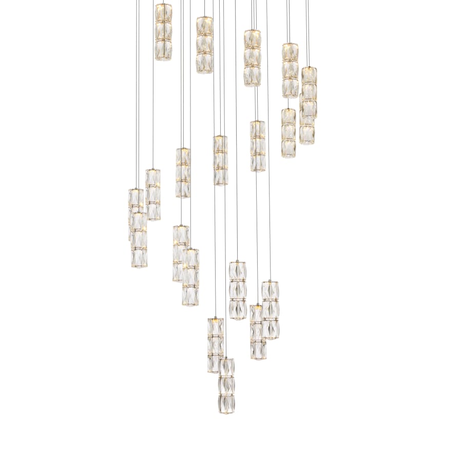 Elegant Lighting Polaris 20 Light 38" Wide LED Crystal Chandelier