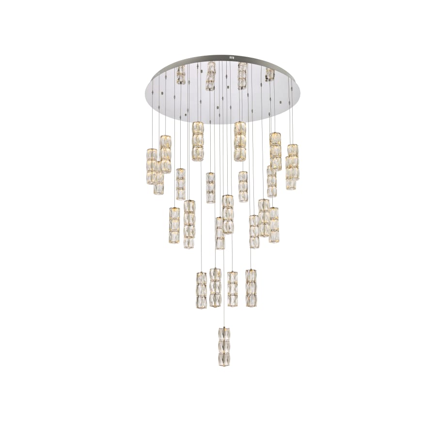 Elegant Lighting Polaris 25 Light 42" Wide LED Crystal Chandelier