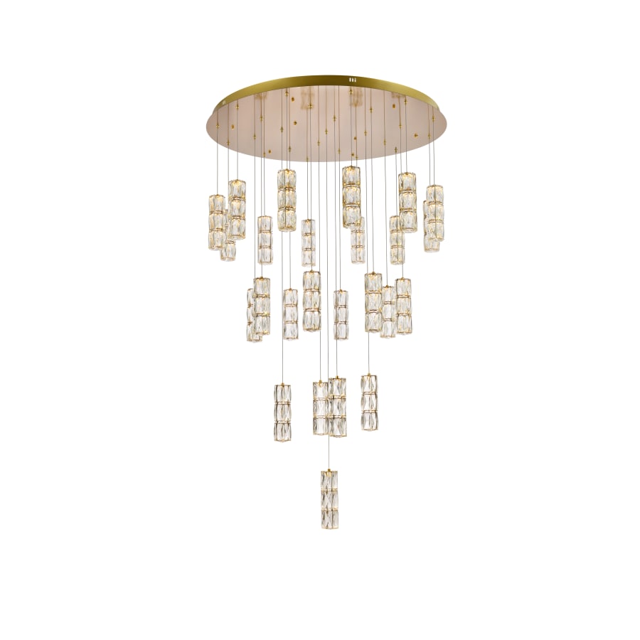 Elegant Lighting Polaris 25 Light 42" Wide LED Crystal Chandelier