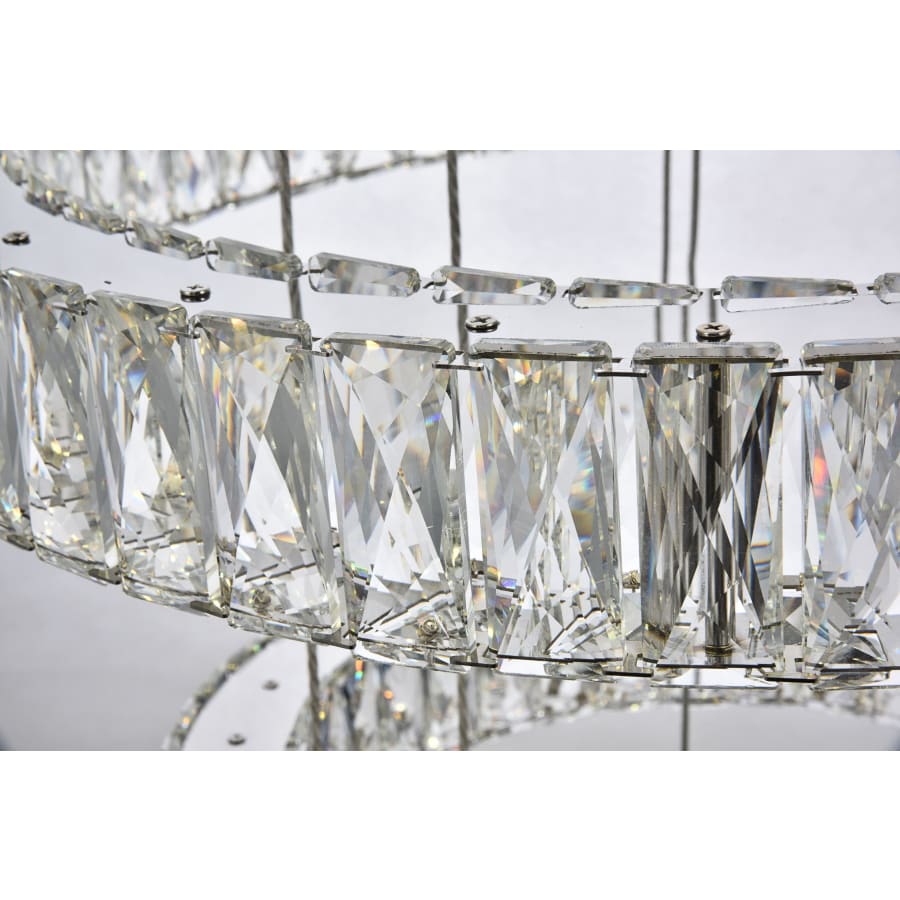 Elegant Lighting Monroe 5 Light 26" Wide LED Crystal Ring Chandelier with Clear Royal Cut Crystals