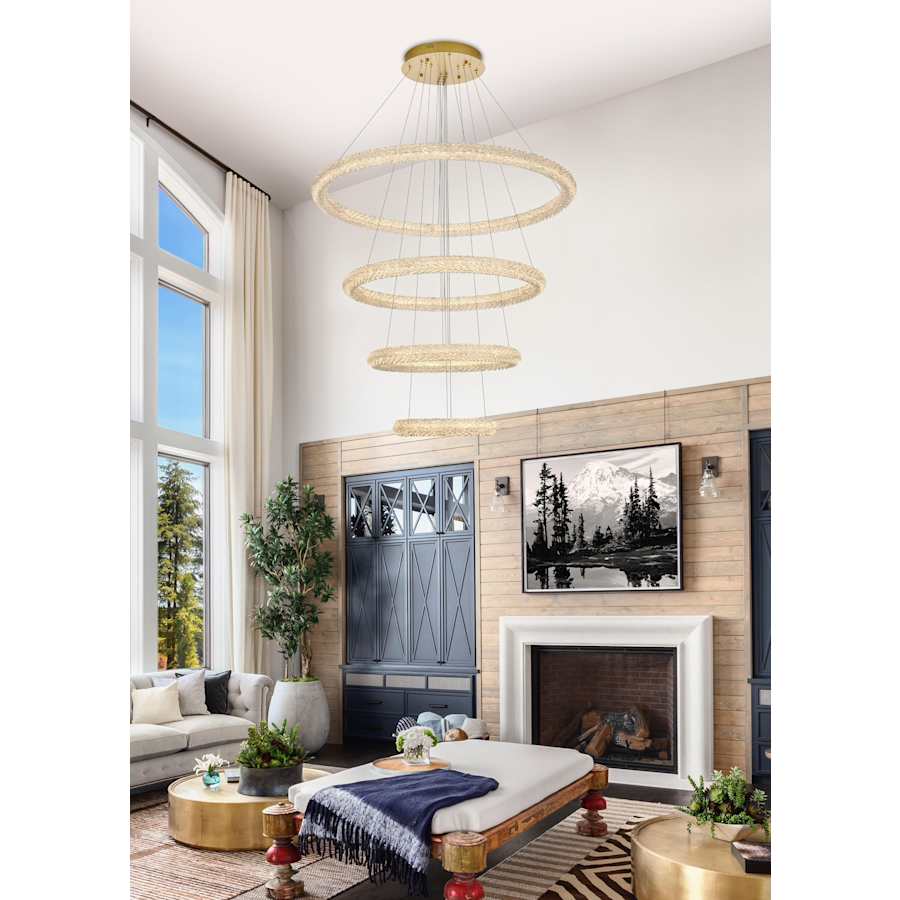 Elegant Lighting Bowen 42" Wide Ring Chandelier
