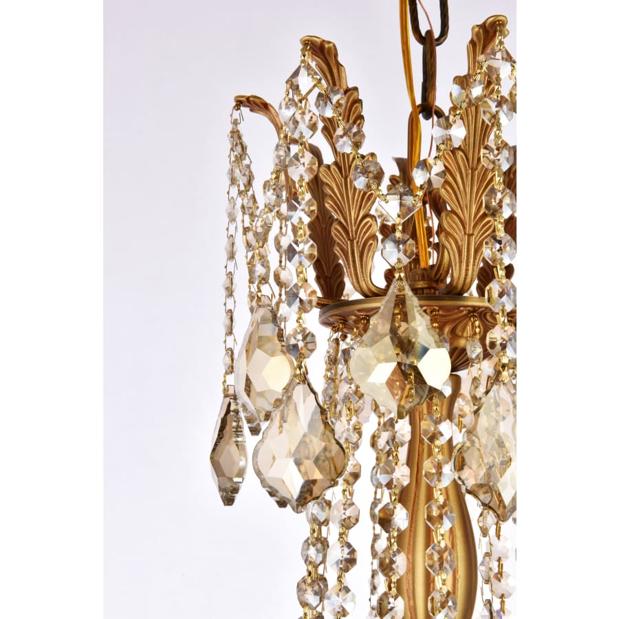 Elegant Lighting Rosalia 8 Light 24" Wide Crystal Chandelier with Golden Teak Royal Cut Crystals