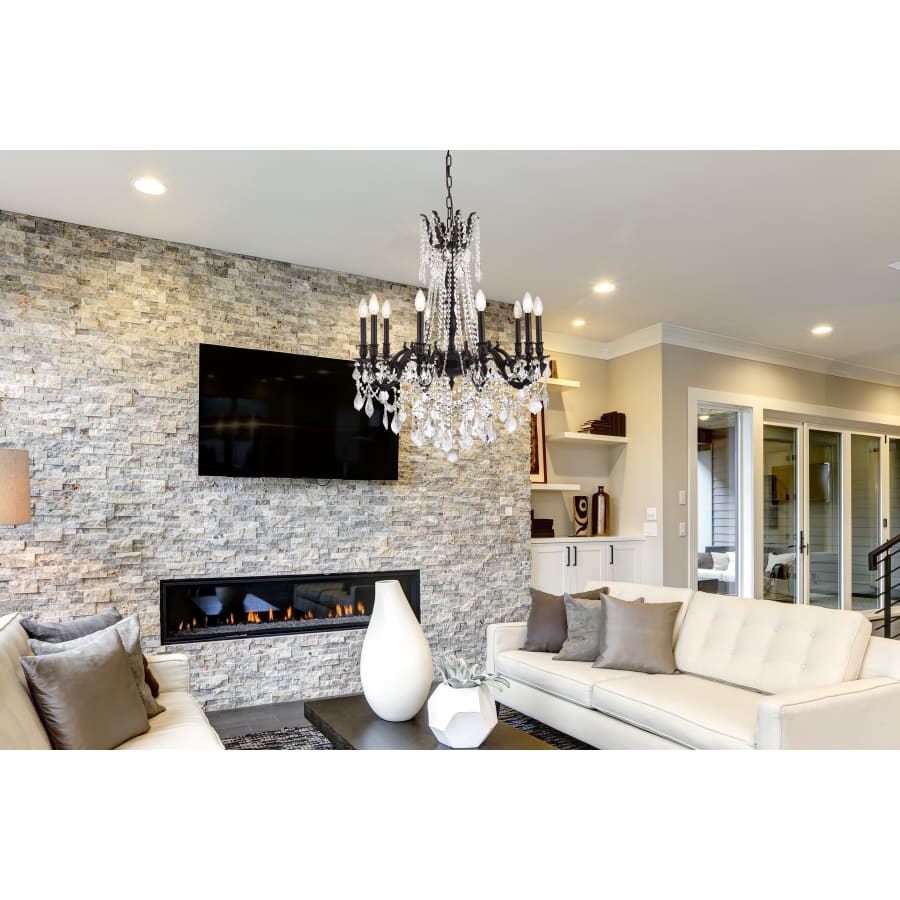 Elegant Lighting Rosalia 10 Light 28" Wide Crystal Chandelier with Clear Royal Cut Crystals