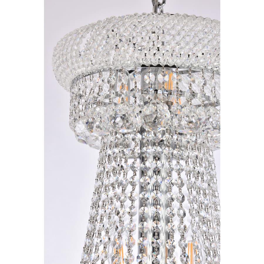 Elegant Lighting Primo 32 Light 30" Wide Crystal Empire Chandelier with Clear Royal Cut Crystals