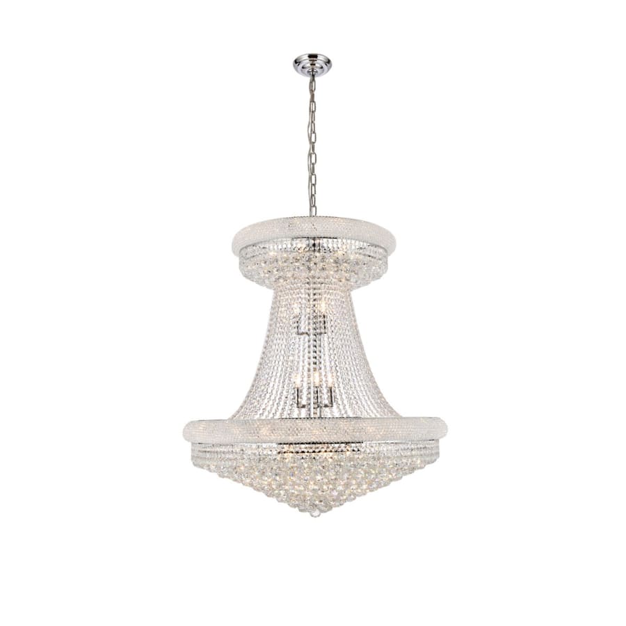 Elegant Lighting Primo 28 Light 36" Wide Crystal Empire Chandelier with Clear Royal Cut Crystals