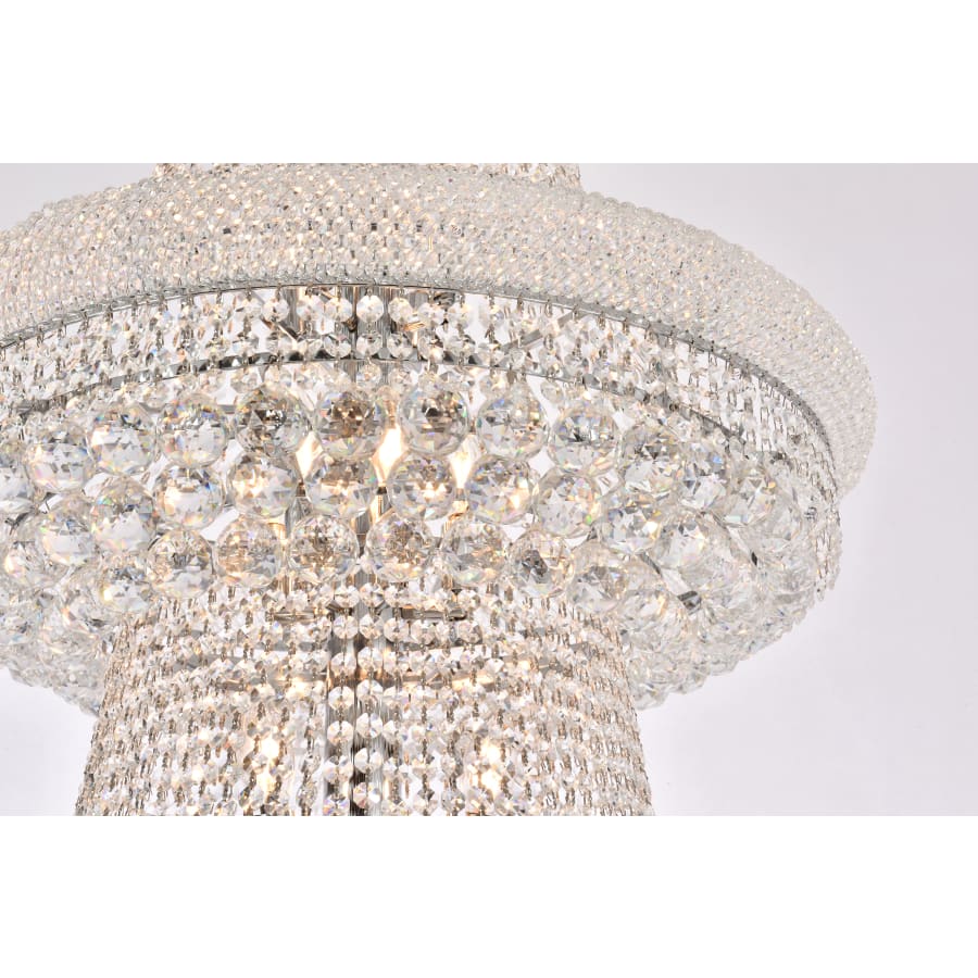 Elegant Lighting Primo 38 Light 42" Wide Crystal Empire Chandelier with Clear Royal Cut Crystals