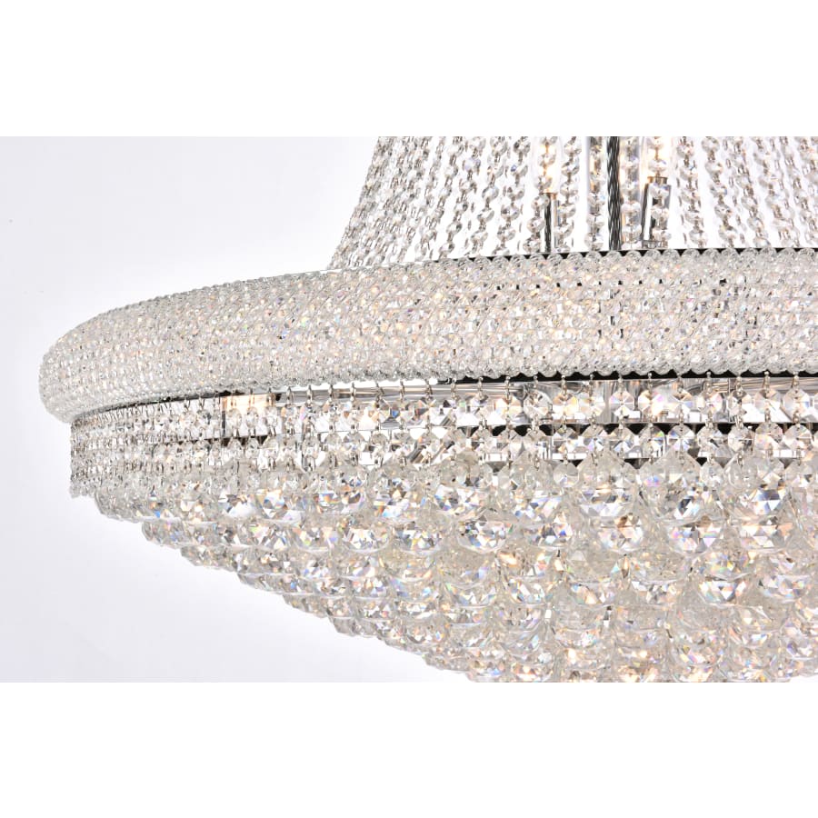 Elegant Lighting Primo 38 Light 42" Wide Crystal Empire Chandelier with Clear Royal Cut Crystals
