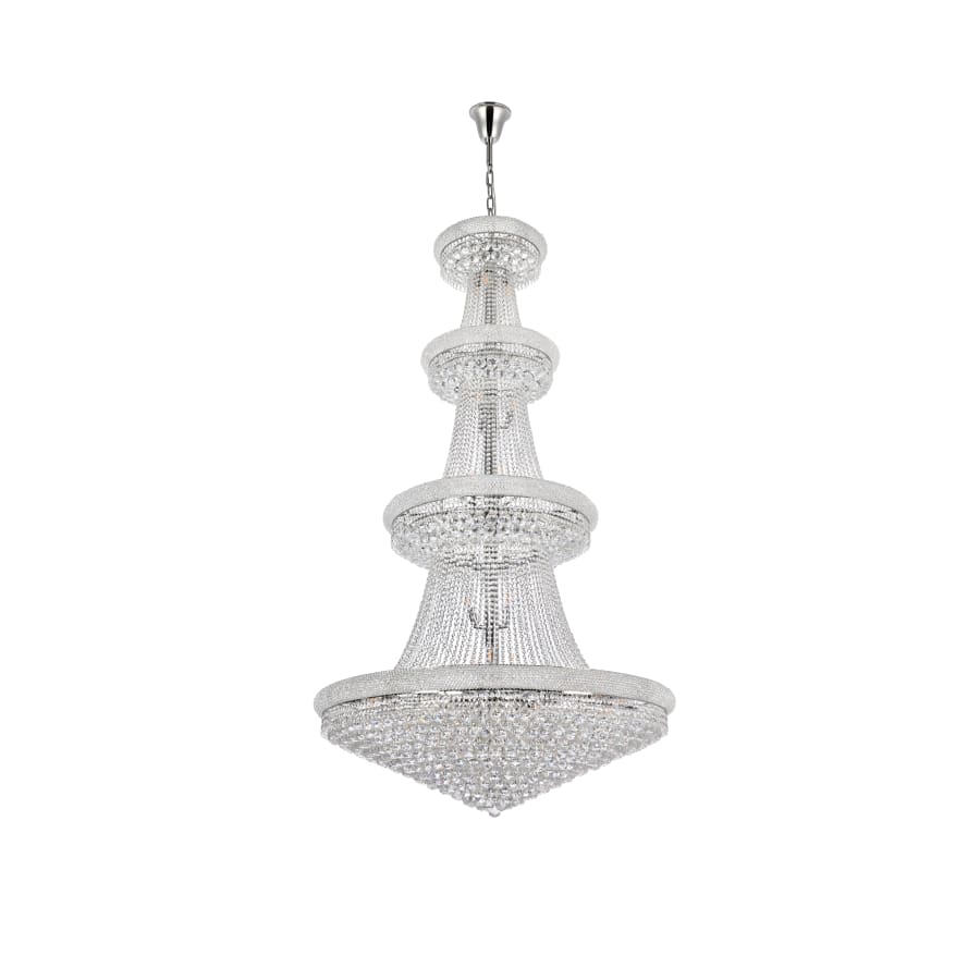 Elegant Lighting Primo 42 Light 48" Wide Crystal Empire Chandelier with Clear Royal Cut Crystals