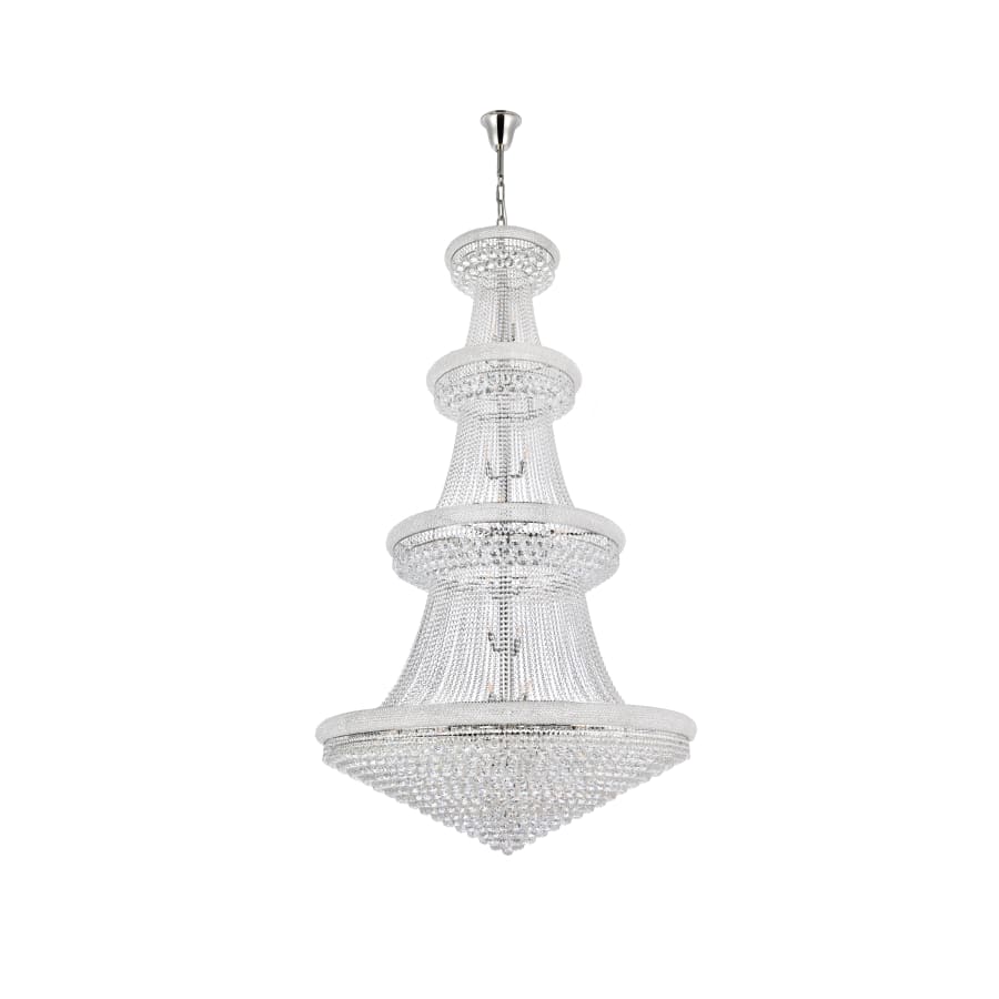 Elegant Lighting Primo 48 Light 54" Wide Crystal Empire Chandelier with Clear Royal Cut Crystals