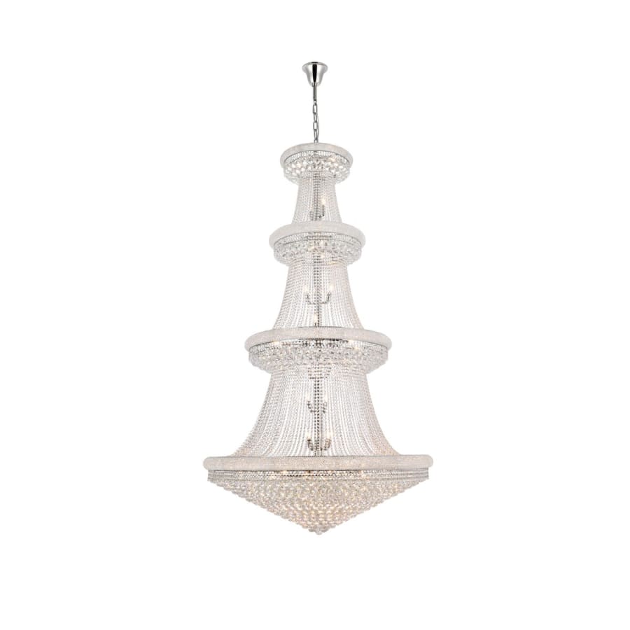 Elegant Lighting Primo 48 Light 54" Wide Crystal Empire Chandelier with Clear Royal Cut Crystals