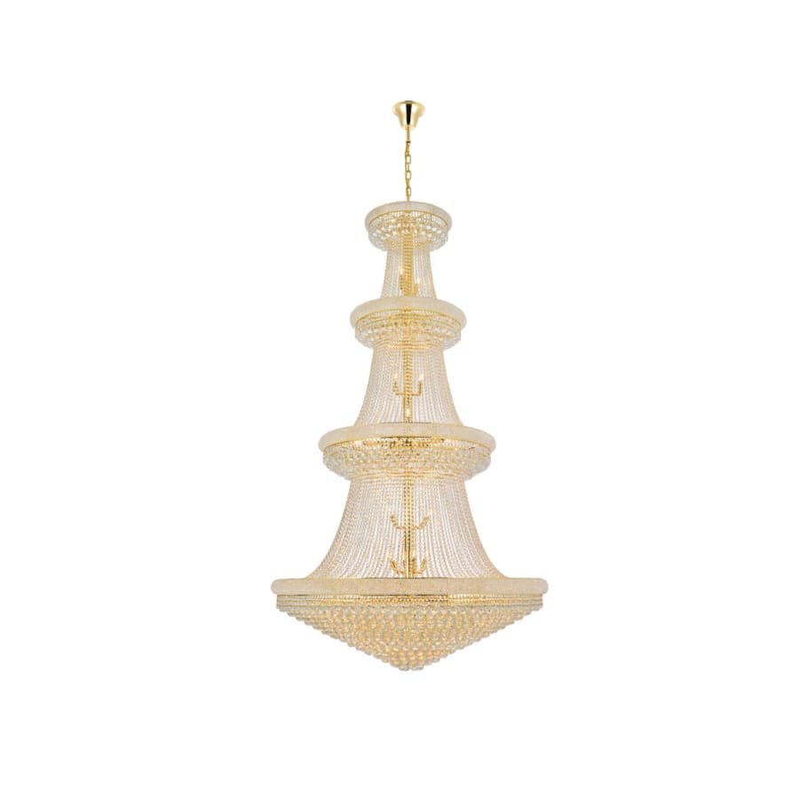 Elegant Lighting Primo 48 Light 54" Wide Crystal Empire Chandelier with Clear Royal Cut Crystals