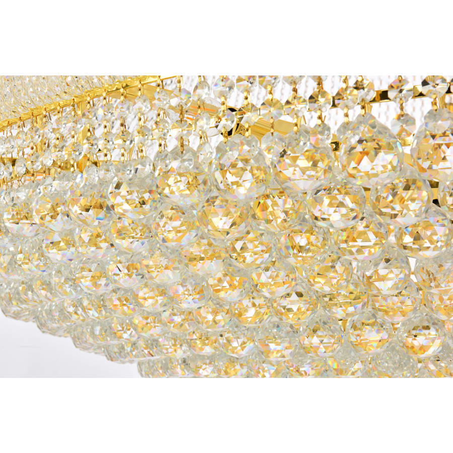 Elegant Lighting Primo 56 Light 62" Wide Crystal Empire Chandelier with Clear Royal Cut Crystals