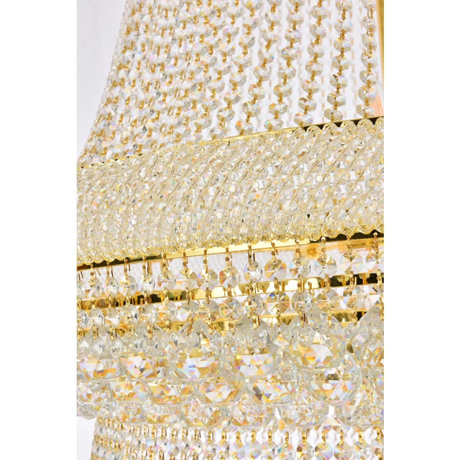 Elegant Lighting Primo 56 Light 62" Wide Crystal Empire Chandelier with Clear Royal Cut Crystals