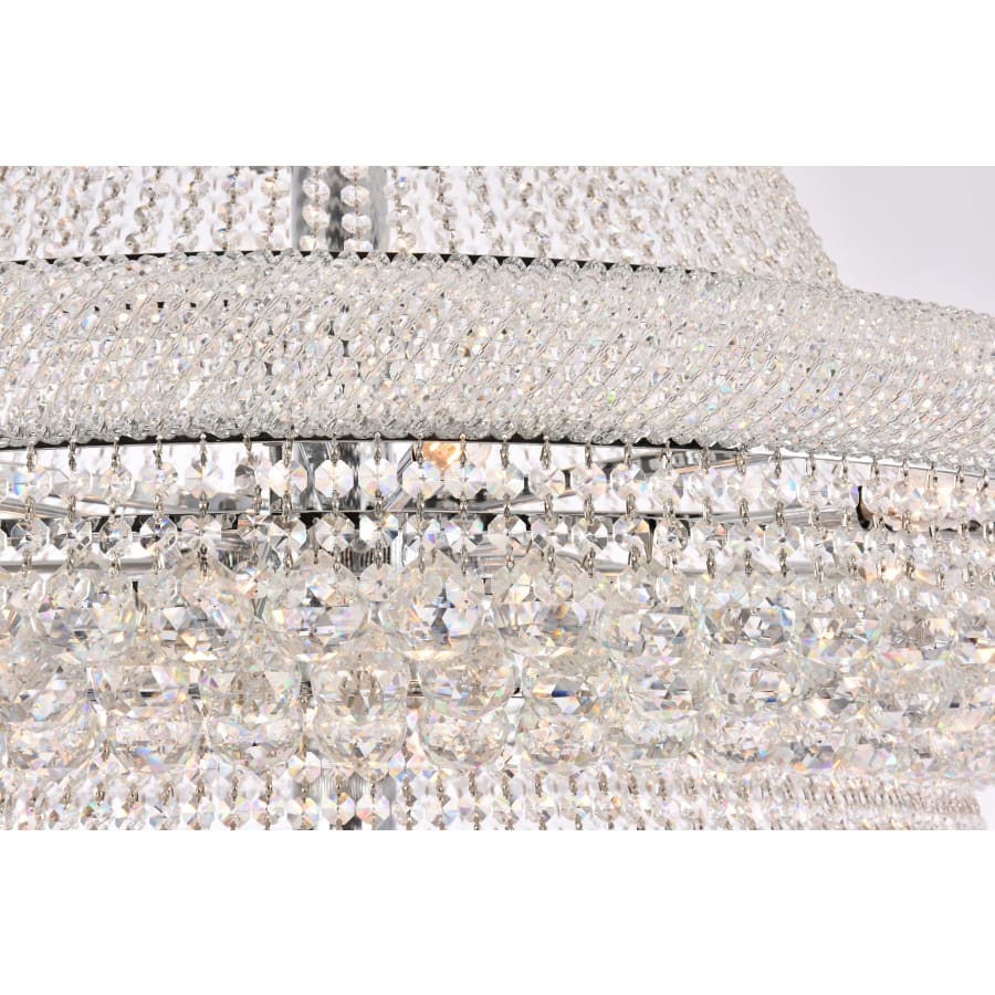 Elegant Lighting Primo 66 Light 72" Wide Crystal Empire Chandelier with Clear Royal Cut Crystals