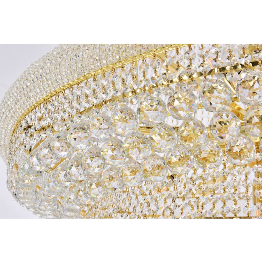Elegant Lighting Primo 66 Light 72" Wide Crystal Empire Chandelier with Clear Royal Cut Crystals