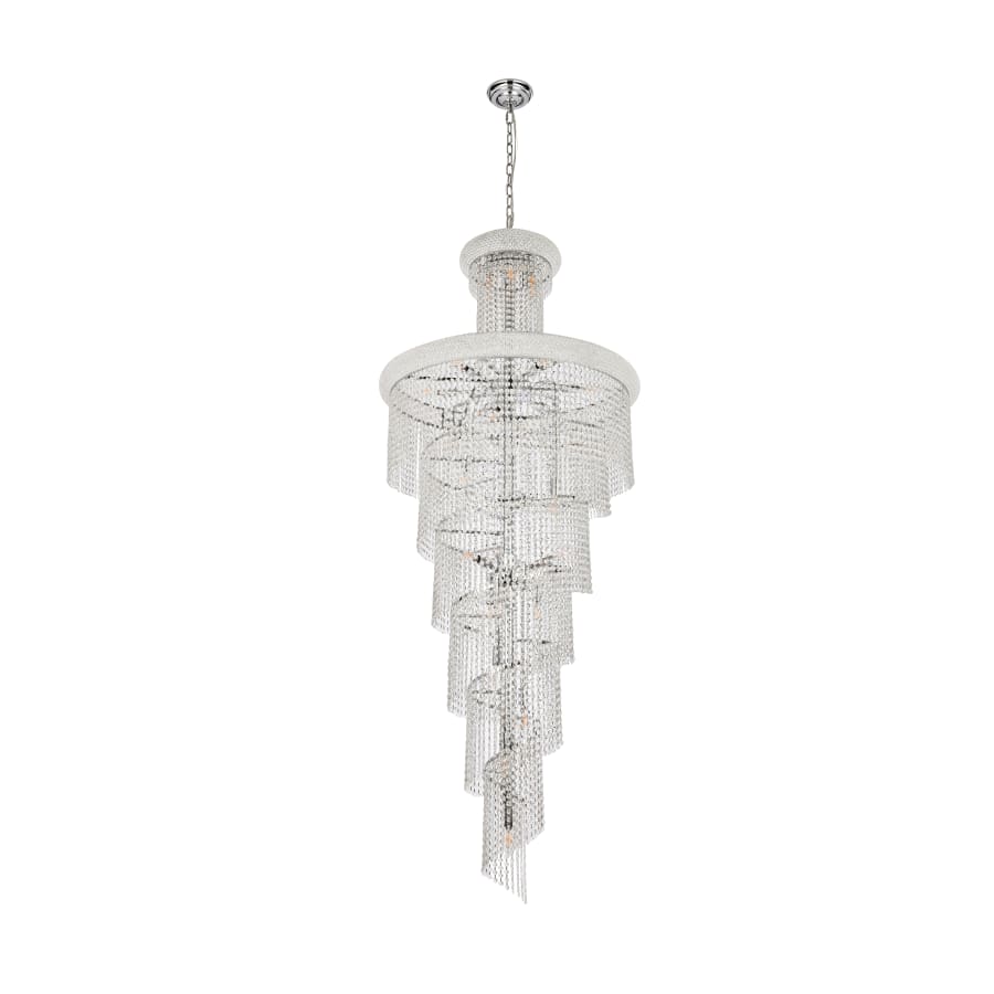 Elegant Lighting Spiral 28 Light 30" Wide Crystal Chandelier with Clear Royal Cut Crystals