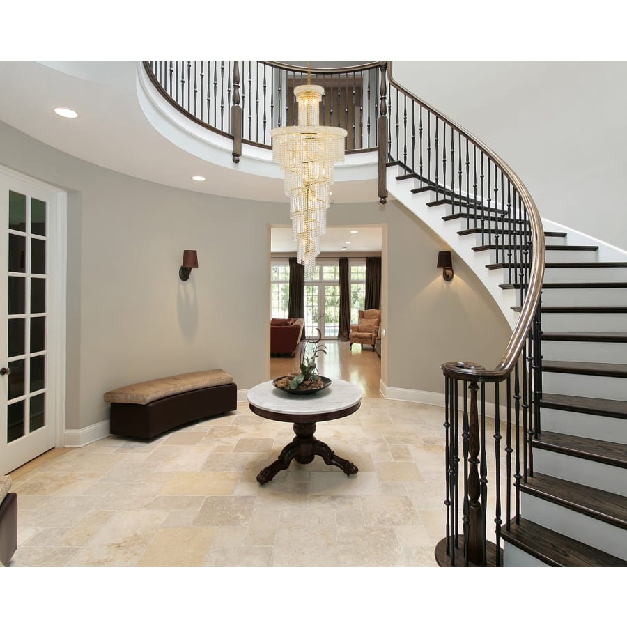 Elegant Lighting Spiral 28 Light 30" Wide Crystal Chandelier with Clear Royal Cut Crystals