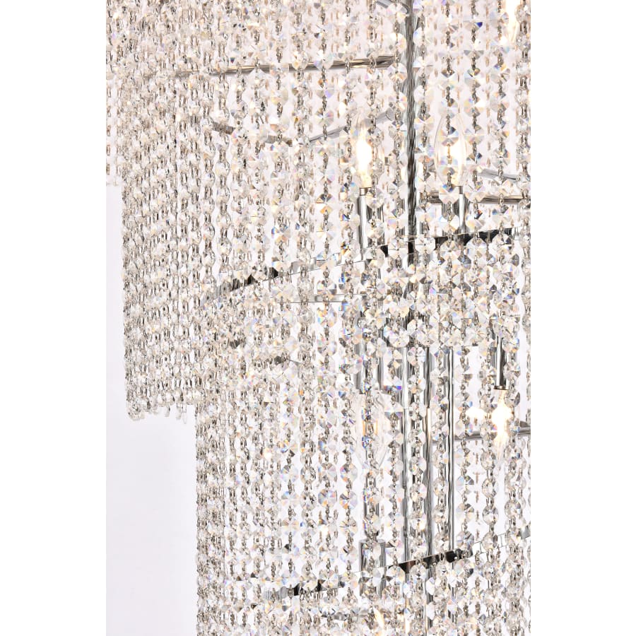 Elegant Lighting Spiral 32 Light 36" Wide Crystal Chandelier with Clear Royal Cut Crystals