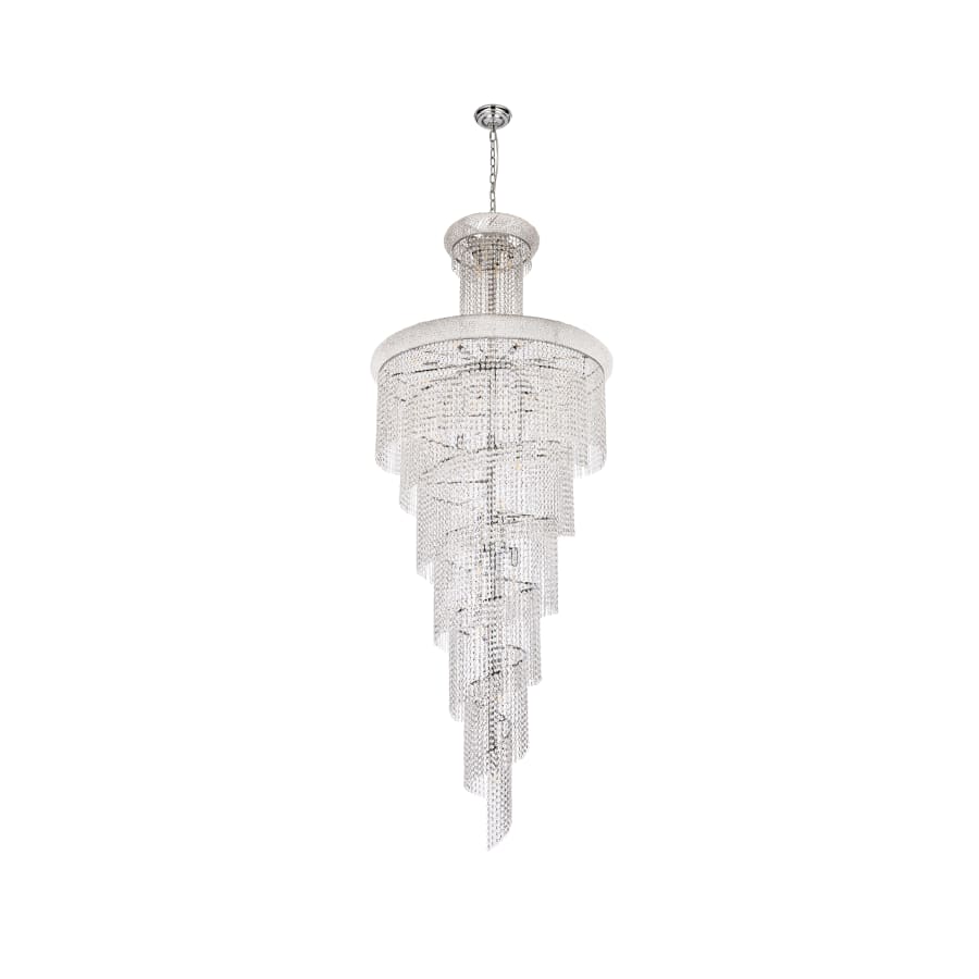 Elegant Lighting Spiral 32 Light 36" Wide Crystal Chandelier with Clear Royal Cut Crystals