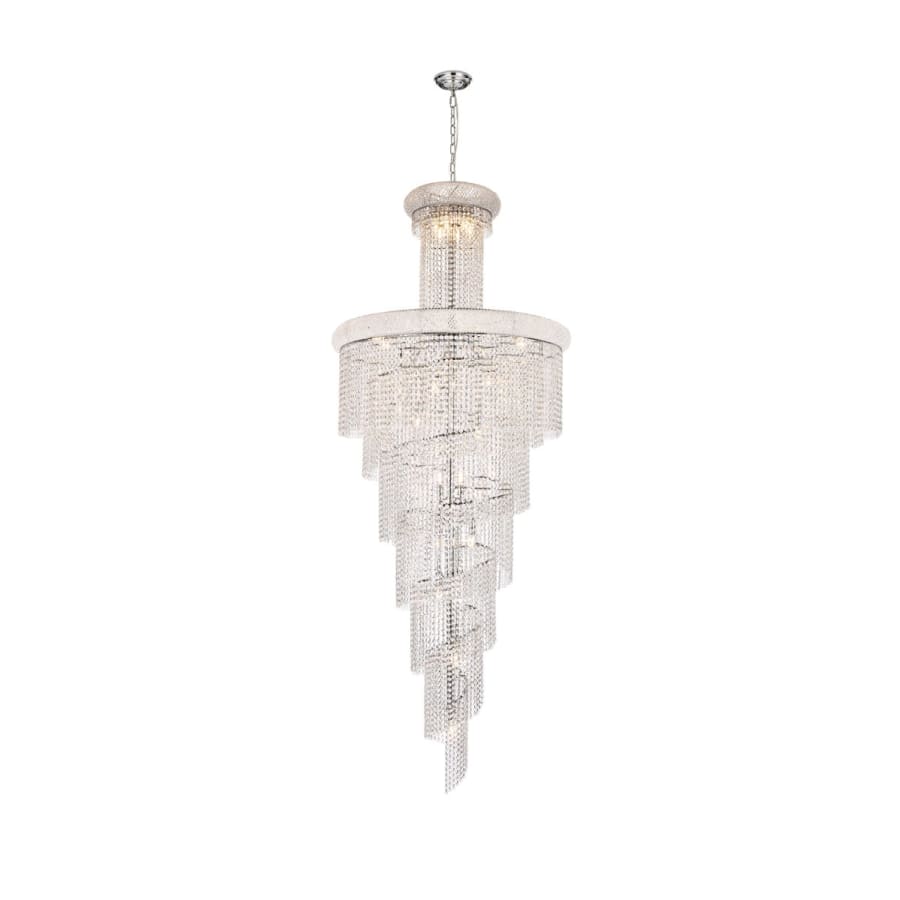 Elegant Lighting Spiral 32 Light 36" Wide Crystal Chandelier with Clear Royal Cut Crystals