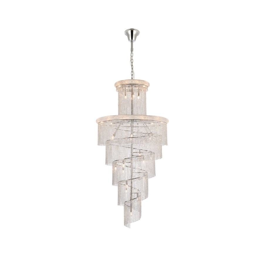 Elegant Lighting Spiral 41 Light 48" Wide Crystal Chandelier with Clear Royal Cut Crystals