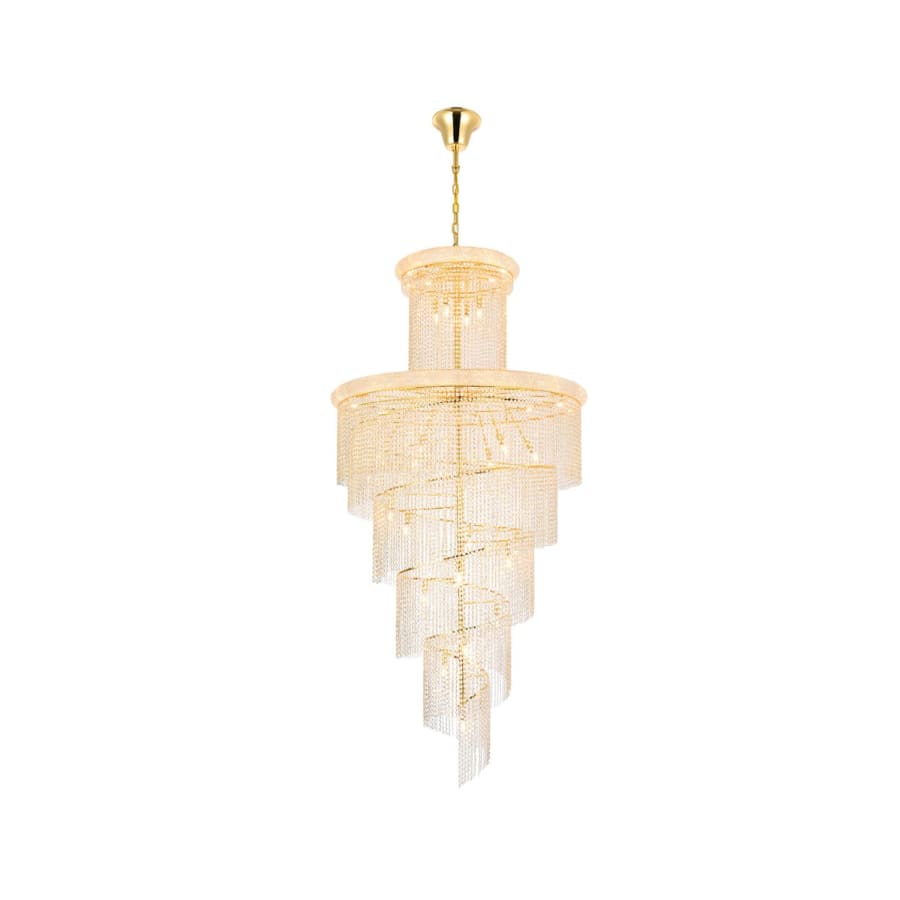 Elegant Lighting Spiral 41 Light 48" Wide Crystal Chandelier with Clear Royal Cut Crystals
